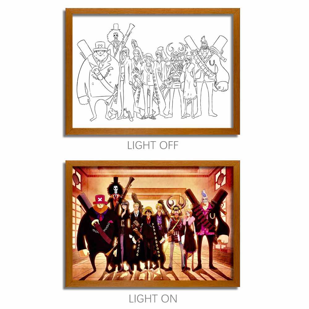 O.P Series LED Light Painting Anime Photo Frame Wall Art