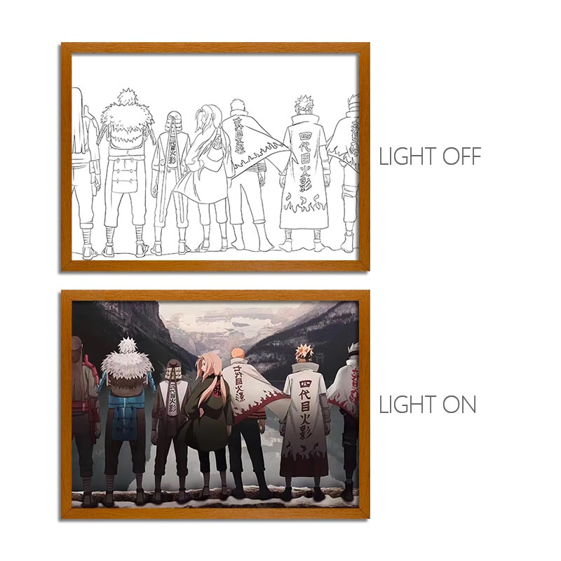 NRT Series LED Light Painting Anime Photo Frame Wall Art