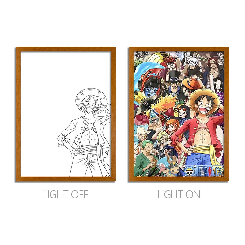 O.P Series LED Light Painting Anime Photo Frame Wall Art