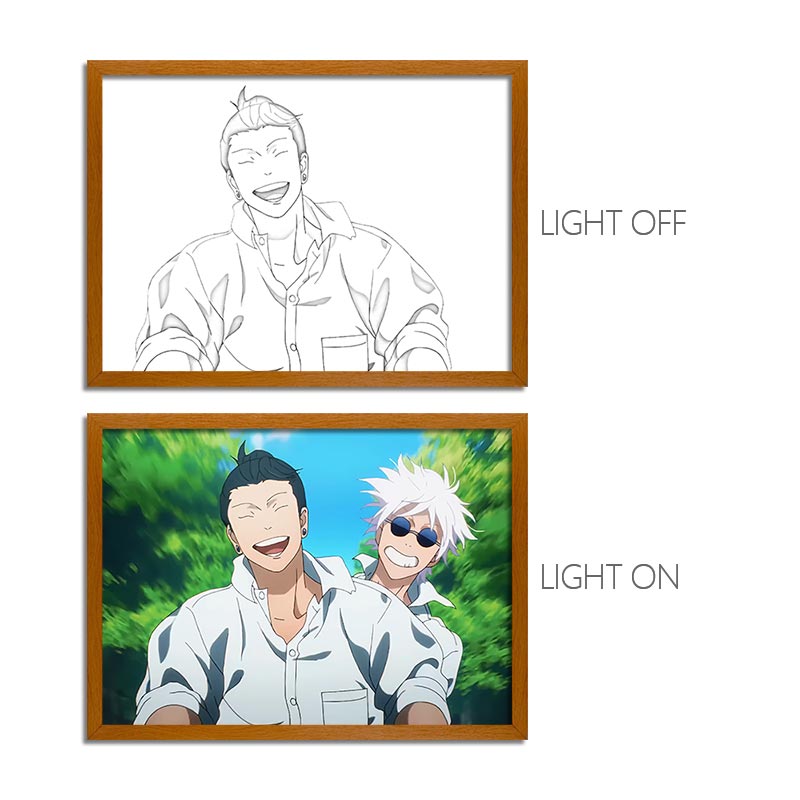 JJK Series LED Light Painting Anime Photo Frame Wall Art
