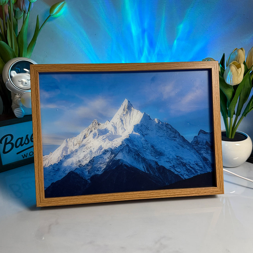Golden Sunlight on Snow Mountain LED Light Painting