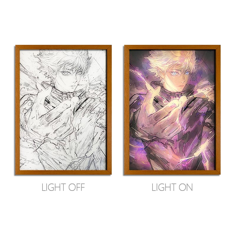 JJK Series LED Light Painting Anime Photo Frame Wall Art