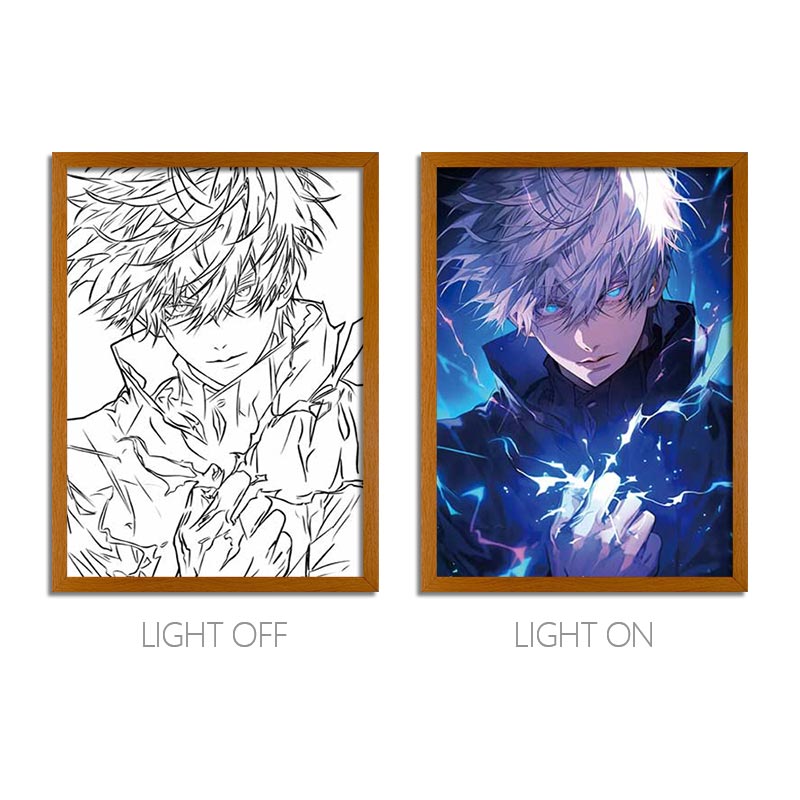 JJK Series LED Light Painting Anime Photo Frame Wall Art