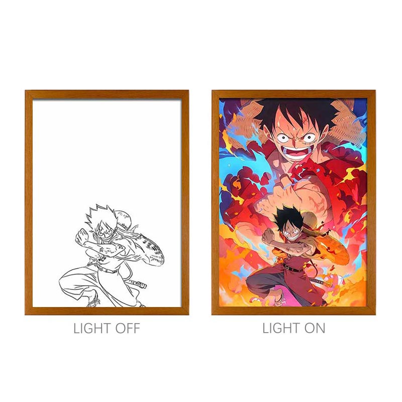 O.P Series LED Light Painting Anime Photo Frame Wall Art