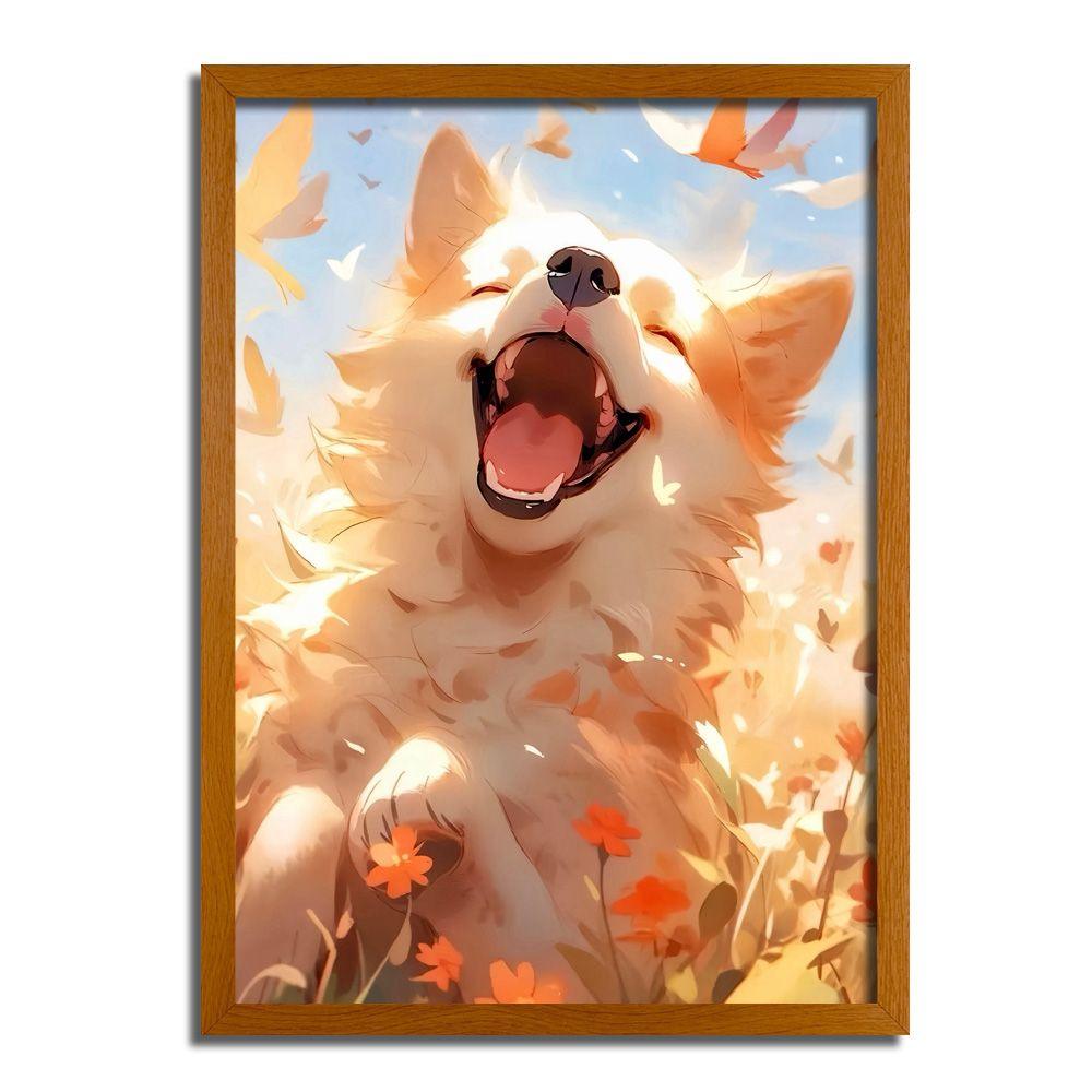 Joyful Dog LED Light Up Painting Frame Artwork Table Lamp Night Light - BASESUNLight PaintingBasesunBASESUN