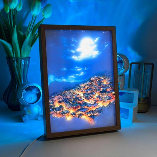 Lights of a Thousand Homes" Light Painting Art in a Dreamy Starry Sky - BASESUNLight PaintingBasesunBASESUN