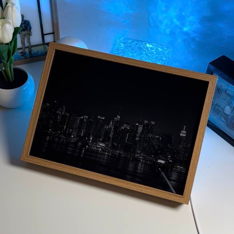 New York City Nightscape LED Light Painting | Manhattan Skyline | Urban Glow Wall Art - BASESUNLight PaintingBasesunBASESUN
