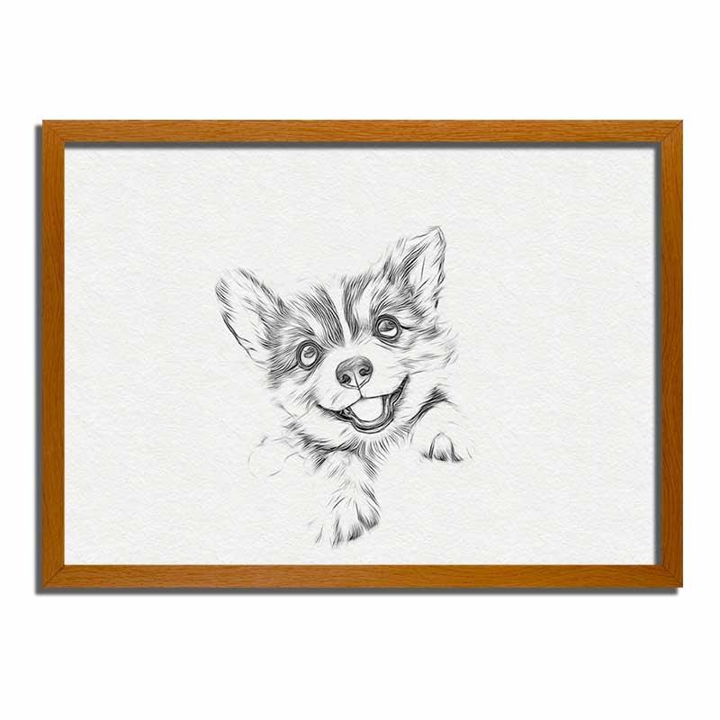 Puppy Dog Splashing LED Light Up Painting Frame | Glowing Frame Night LIght - BASESUNLight PaintingBasesunBASESUN