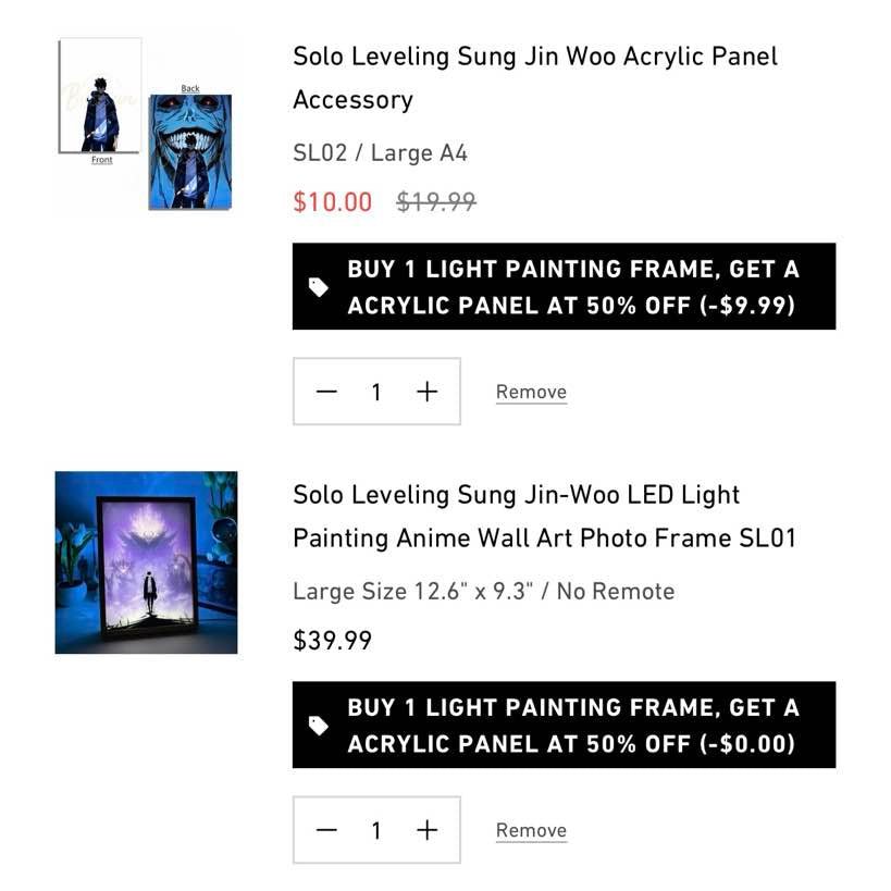Solo Leveling Sung Jin - Woo LED Light Painting Anime Wall Art Photo Frame SL02 - BASESUNLight PaintingBasesunBASESUN
