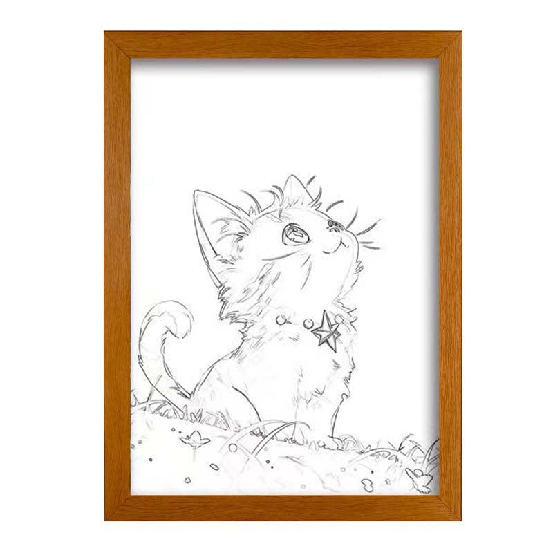 Stargazing Cat Light Painting Artwork Table Lamp Night Light - BASESUNLight PaintingBasesunBASESUN