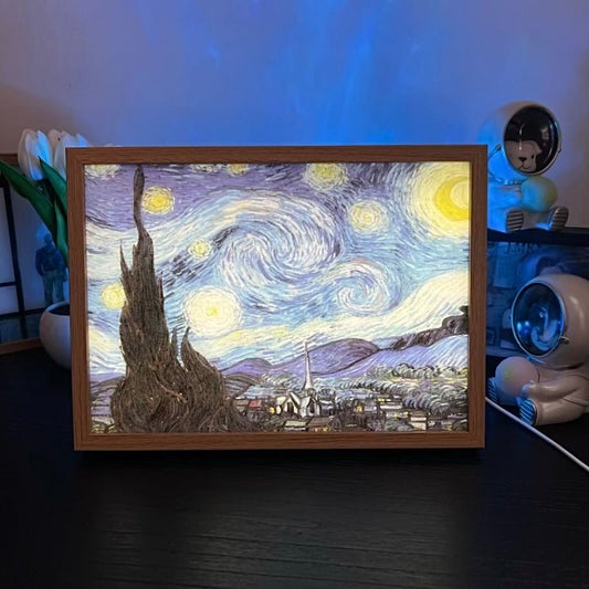 “Starry Night” LED Light Up Painting Frame Night Light - BASESUNLight PaintingBasesunBASESUN