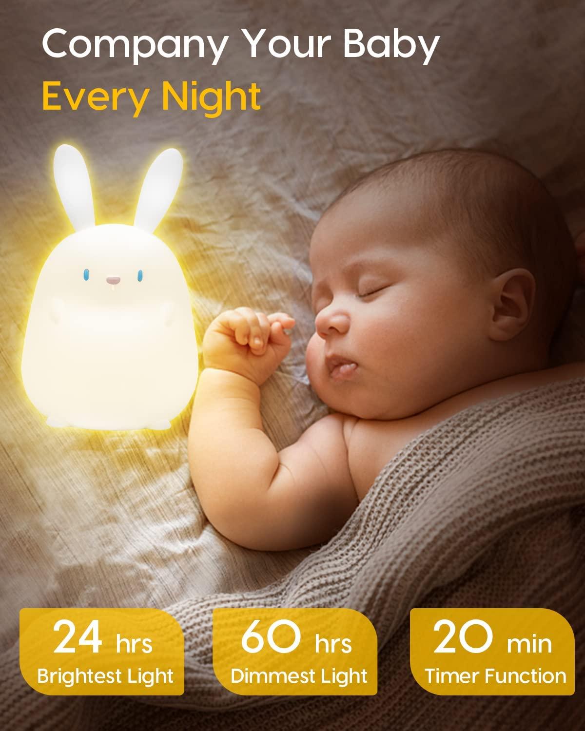 Bunny Silicone Lamp Led Nightlights Home Decor Lamp - BASESUNNight lightsBasesunBASESUN