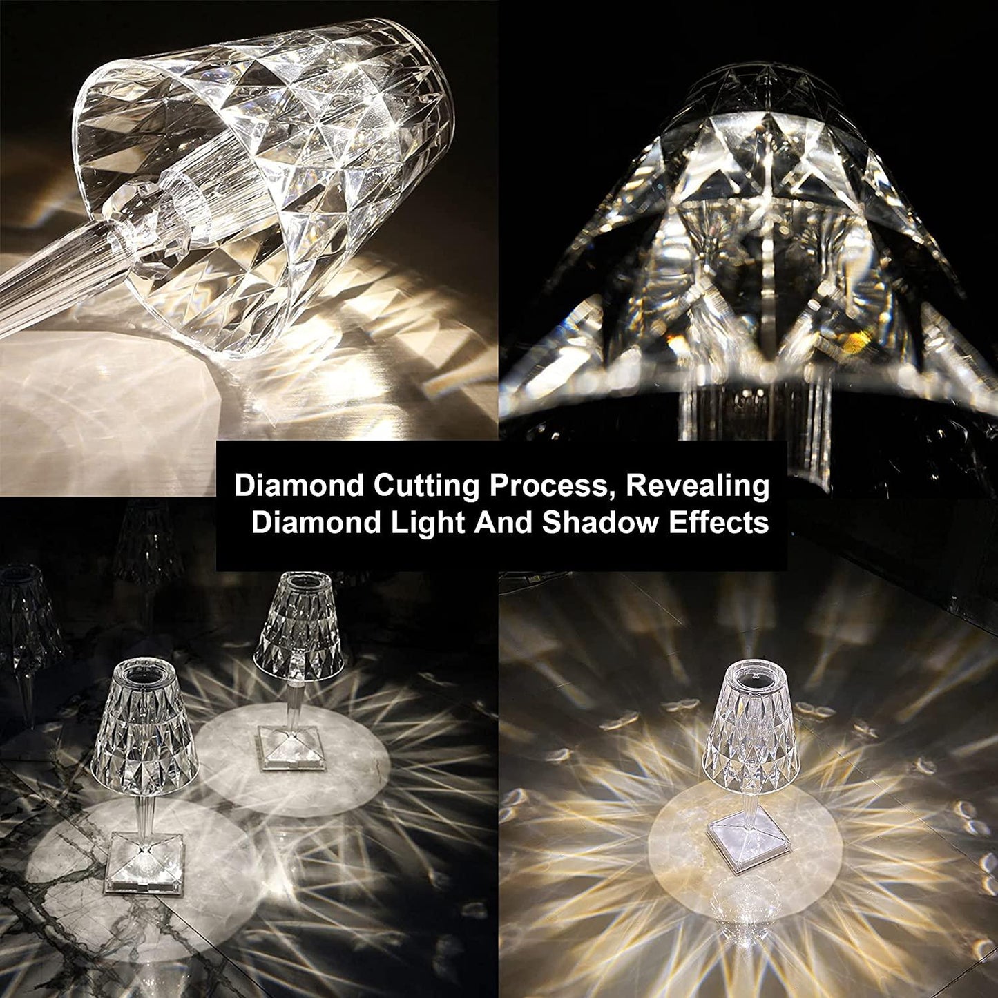 Crystal Diamond Table Lamp - BASESUNNight lightsBasesunBASESUN