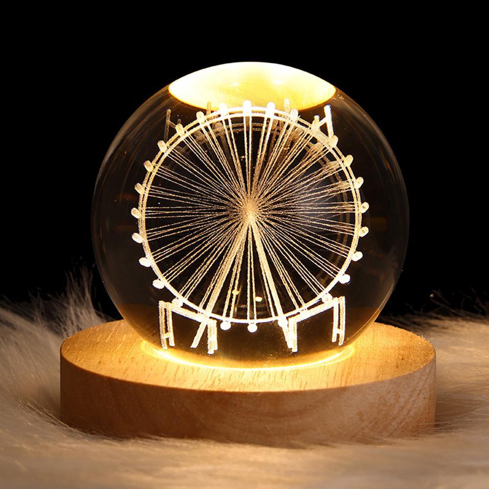 LED Crystal Ball Lamp Table Lamp Night Light - BASESUNBasesunBASESUN