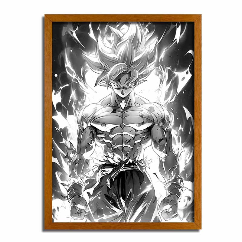 Dragon Ball Goku LED Light Up Painting Frame | Glowing Frame | 4D Painting WK01
