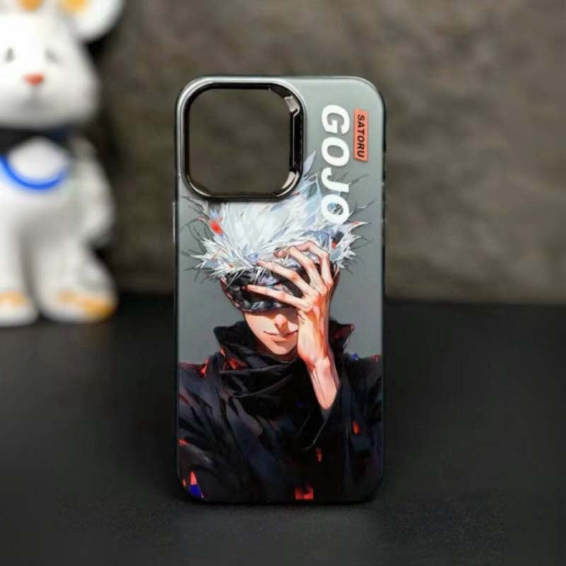 Anime Jujutsu Kaisen Aurora Clear Case For iPhone 15 14 13 12 11 Pro Max Plus Protective Plating Lens Cover