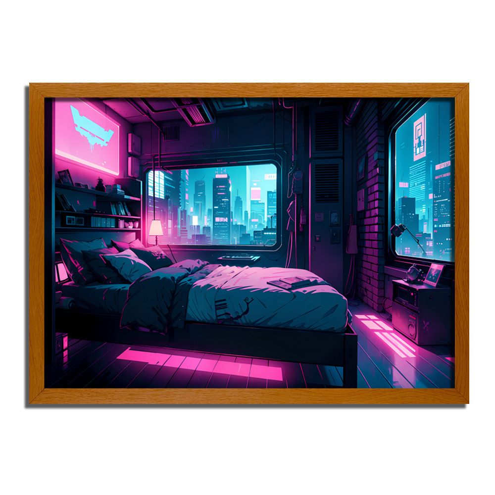 Cyberpunk Space Transformation LED Light Up Painting Frame - The Art of Futuristic Aesthetics