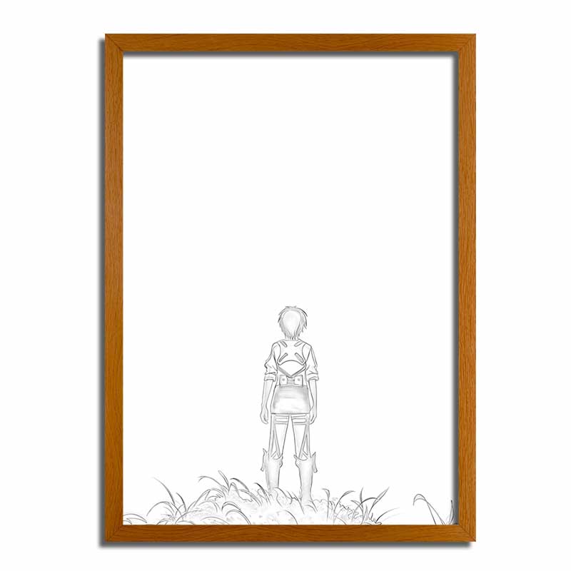 Eren Facing the Founding Titan and Rumbling LED Light Up Painting Frame Night Light Gift ALDM01