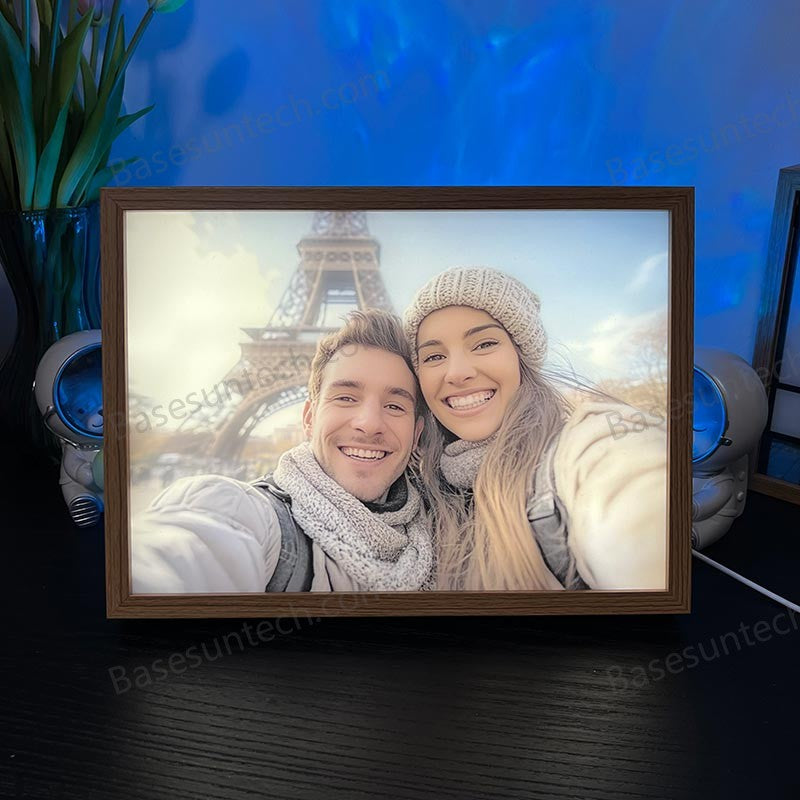 Personalized LED Light Painting Photo Frame – Custom Wall Art