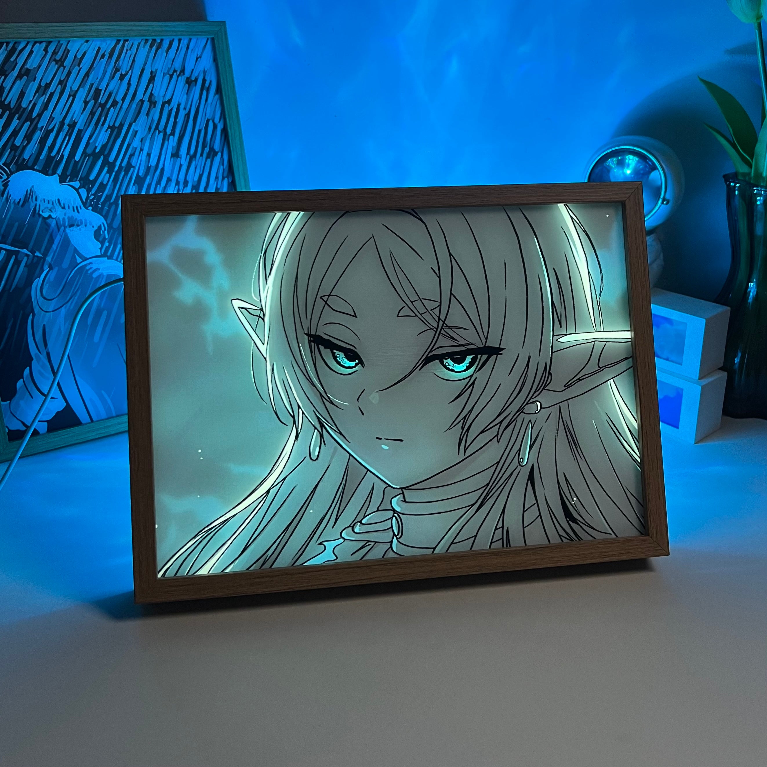 Frieren: Beyond Journey’s End” Anime LED Light Painting Frame Box Night Light