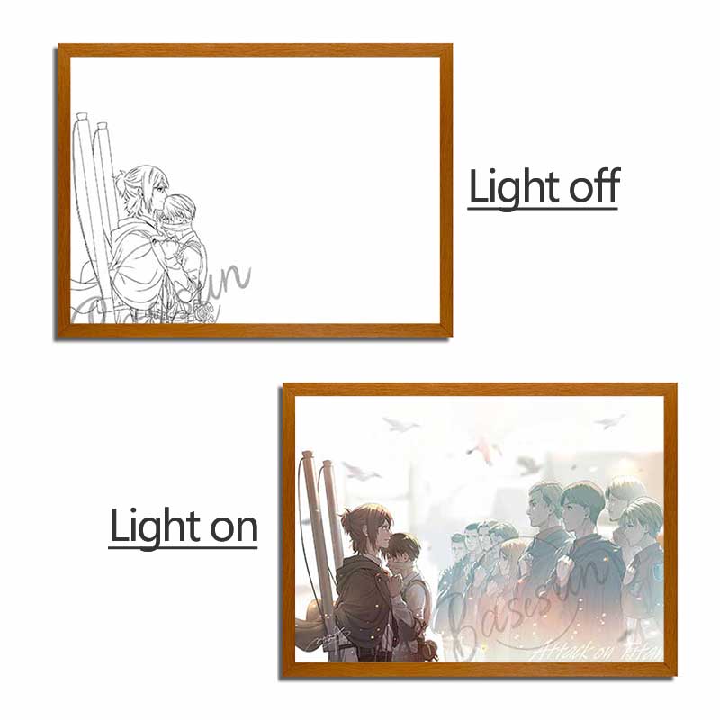 LED light painting AOT-AOT12 light on and light off display