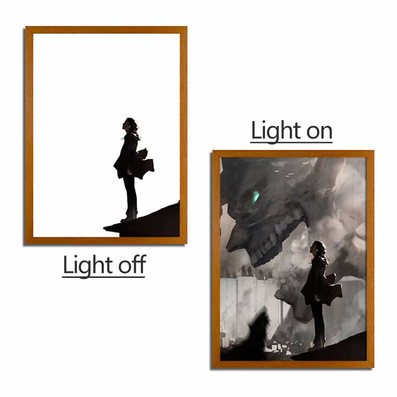 LED light painting AOT-AOT4 light on and light off display