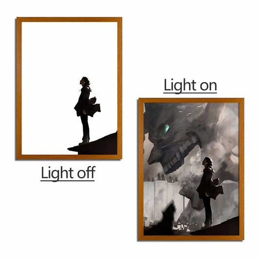 LED light painting AOT-AOT4 light on and light off display