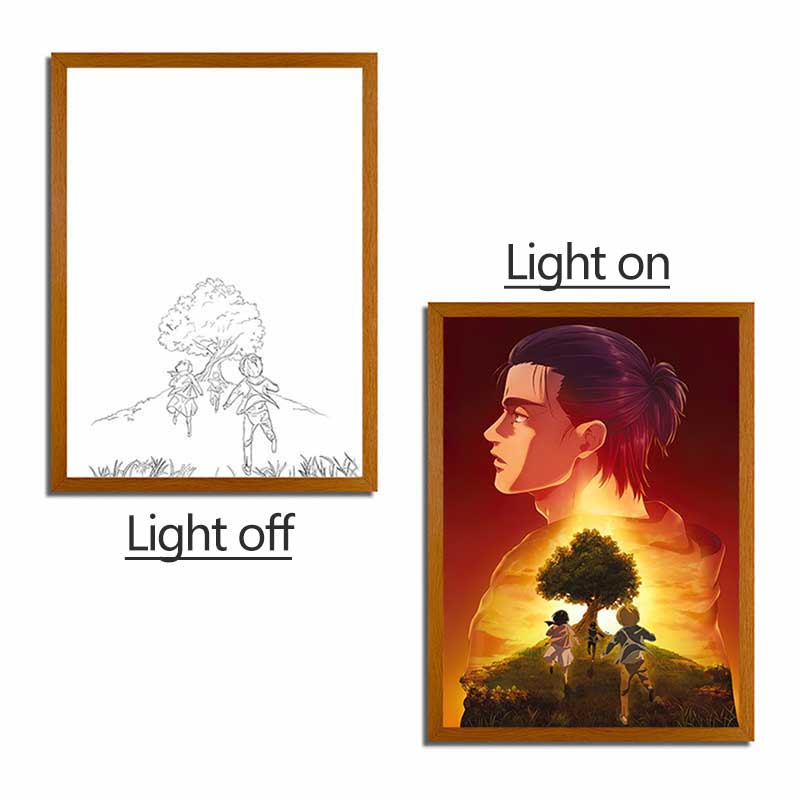 A O T Series LED Light Painting Anime Photo Frame Wall Art