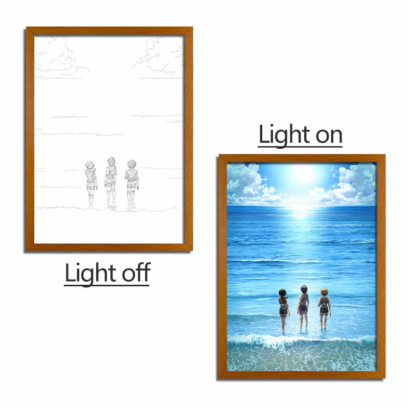 A O T Series LED Light Painting Anime Photo Frame Wall Art