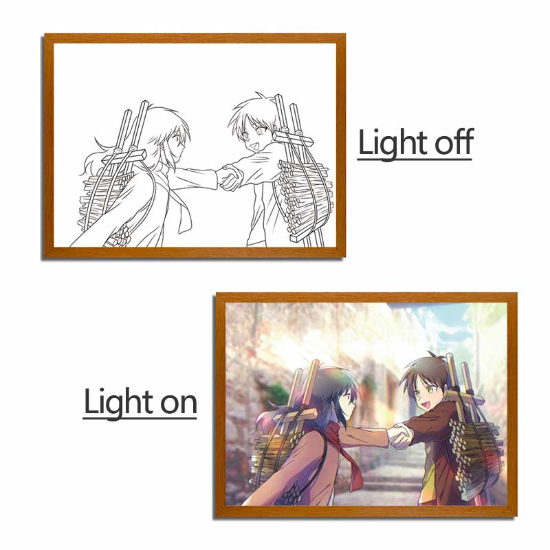 A O T Series LED Light Painting Anime Photo Frame Wall Art