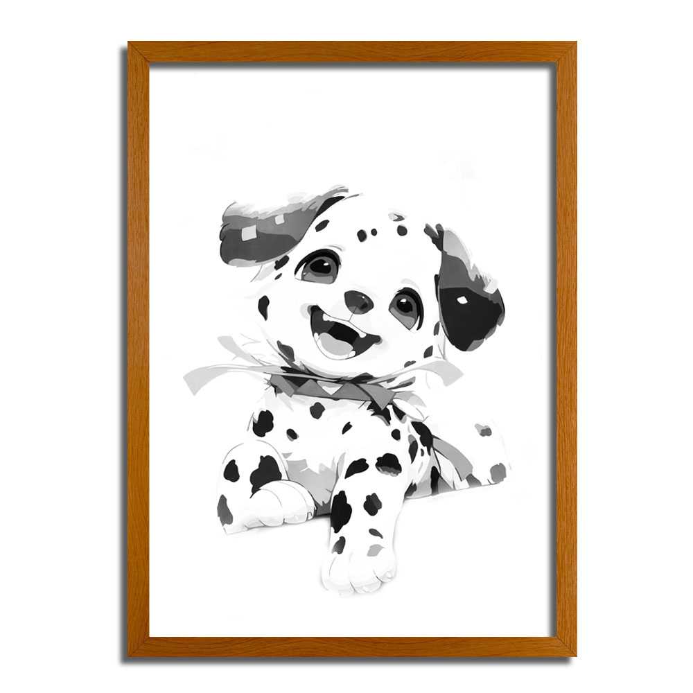 Cute Dalmatian Puppy Dog LED Light Up Painting Frame Glowing Frame Night LIght