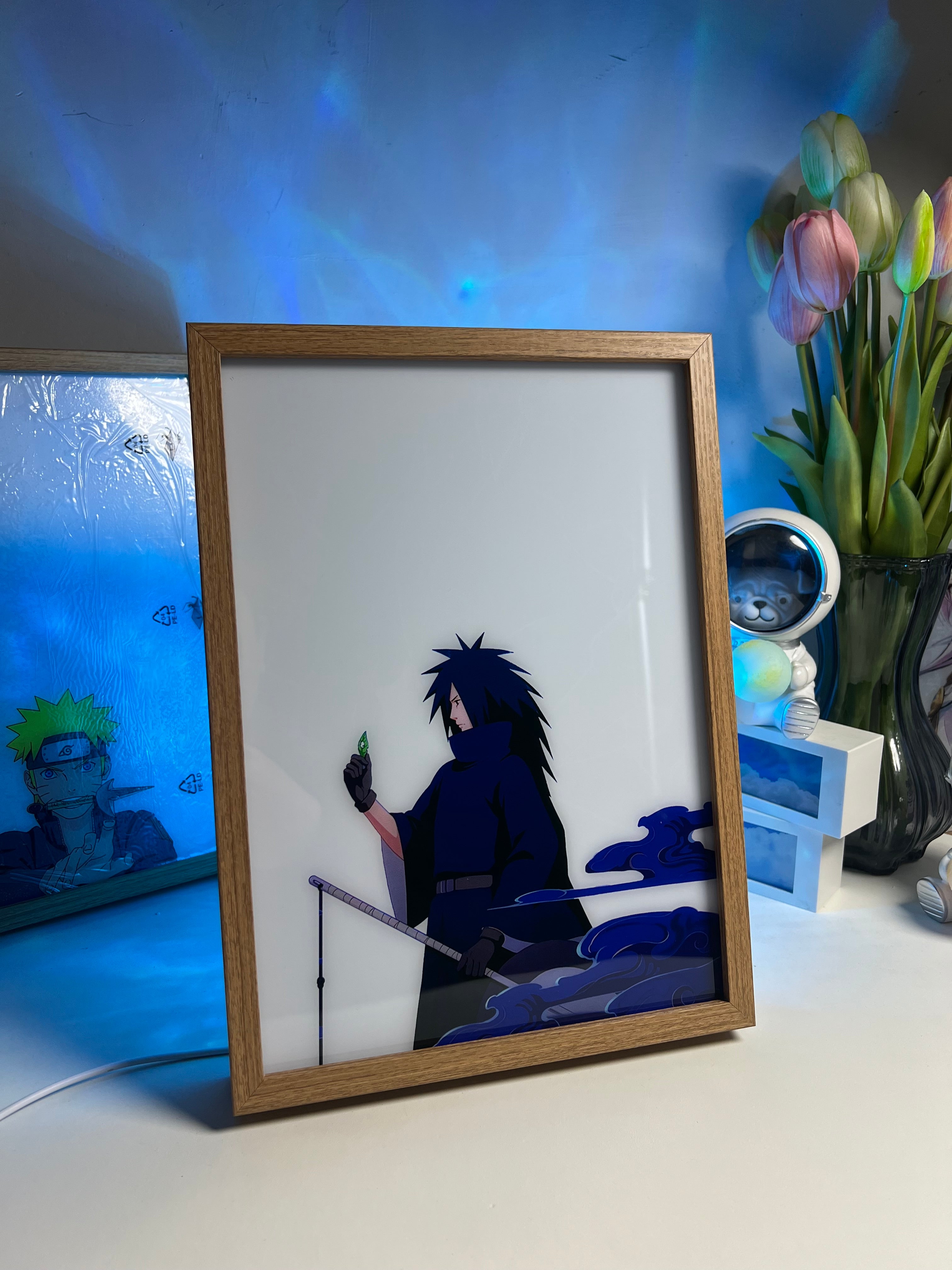 Naruto Uchiha Madara LED Anime Light Painting Merch Gift