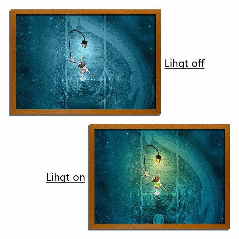 LED light painting GBL-QYQX02 light on and light off display