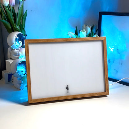 Cross of Revelation – Dreamy Blue Beam LED Light Painting Gift Night Light