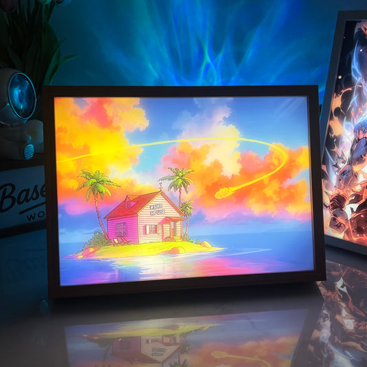 Retro Kame House LED Light Box- Goku's Nimbas Cloud Animated Home Decor
