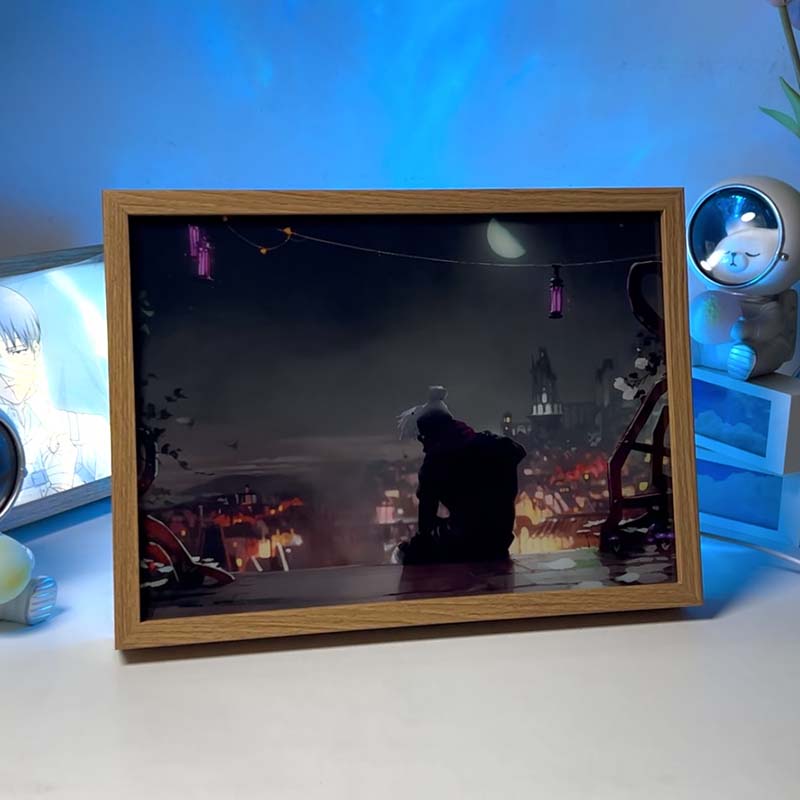 Arcane: League of Legends Jinx & Ekko Parallel Timeline Anime LED Light Box Photo Frame