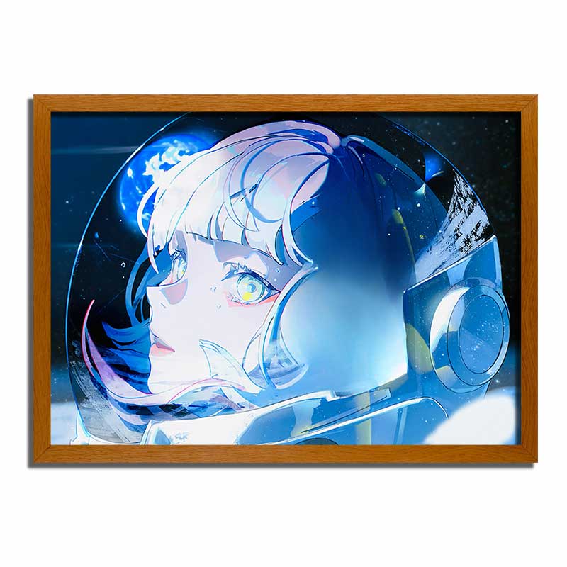 Cyberpunk Edgerunners LUCY and David - LED Light Up Painting Frame Glowing Frame 4D Painting