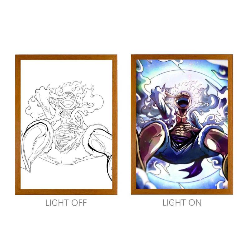 O.P Series LED Light Painting Anime Photo Frame Wall Art