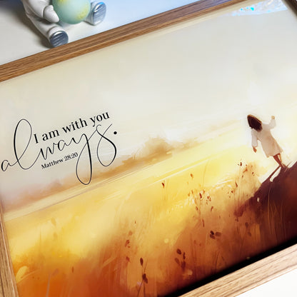 I Am With You Always – Matthew 28:20 Bible Verse LED Light Painting