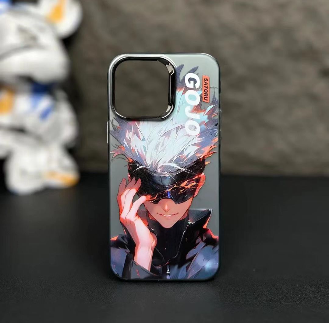 Anime Jujutsu Kaisen Aurora Clear Case For iPhone 15 14 13 12 11 Pro Max Plus Protective Plating Lens Cover