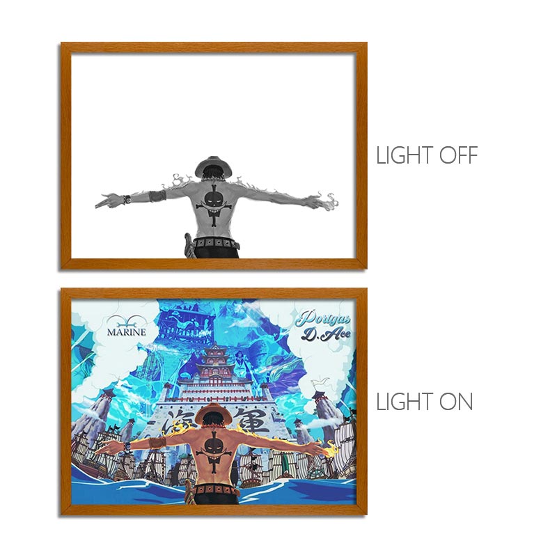 LED light painting OP-AS01 light on and light off display