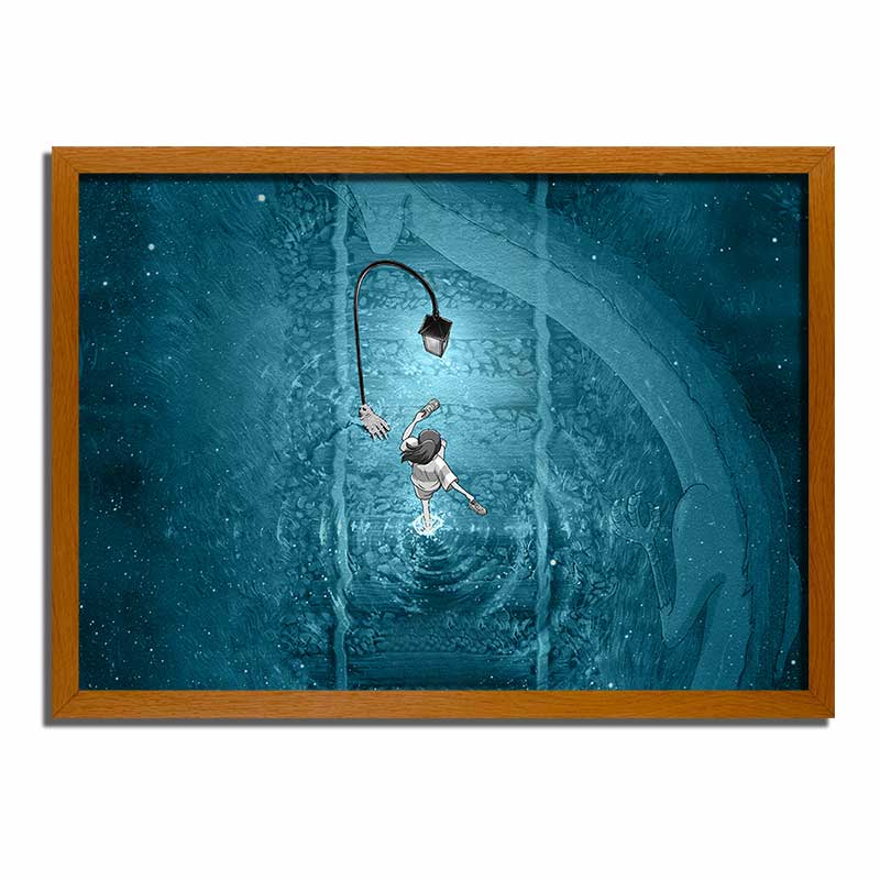 Spirited Away Anime Themed LED Light Up Painting Frame - Glowing Frame