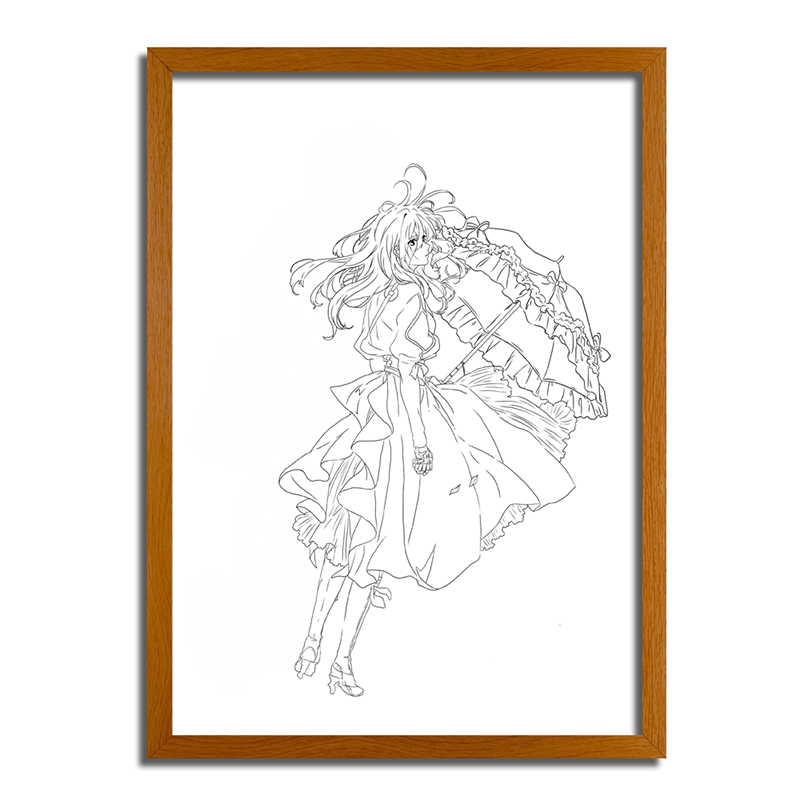 Violet Evergarden: Violet 4D LED Light Up Painting - Glowing Frame