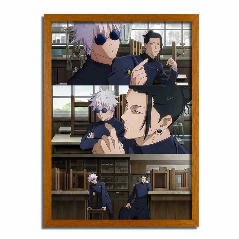 Jujutsu Kaisen Gojo Satoru and Geto Suguru Friendship Moments LED Light Up Painting Frame