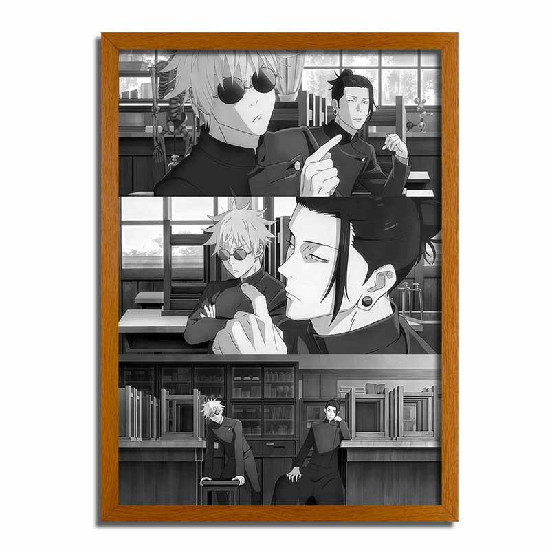 Jujutsu Kaisen Gojo Satoru and Geto Suguru Friendship Moments LED Light Up Painting Frame