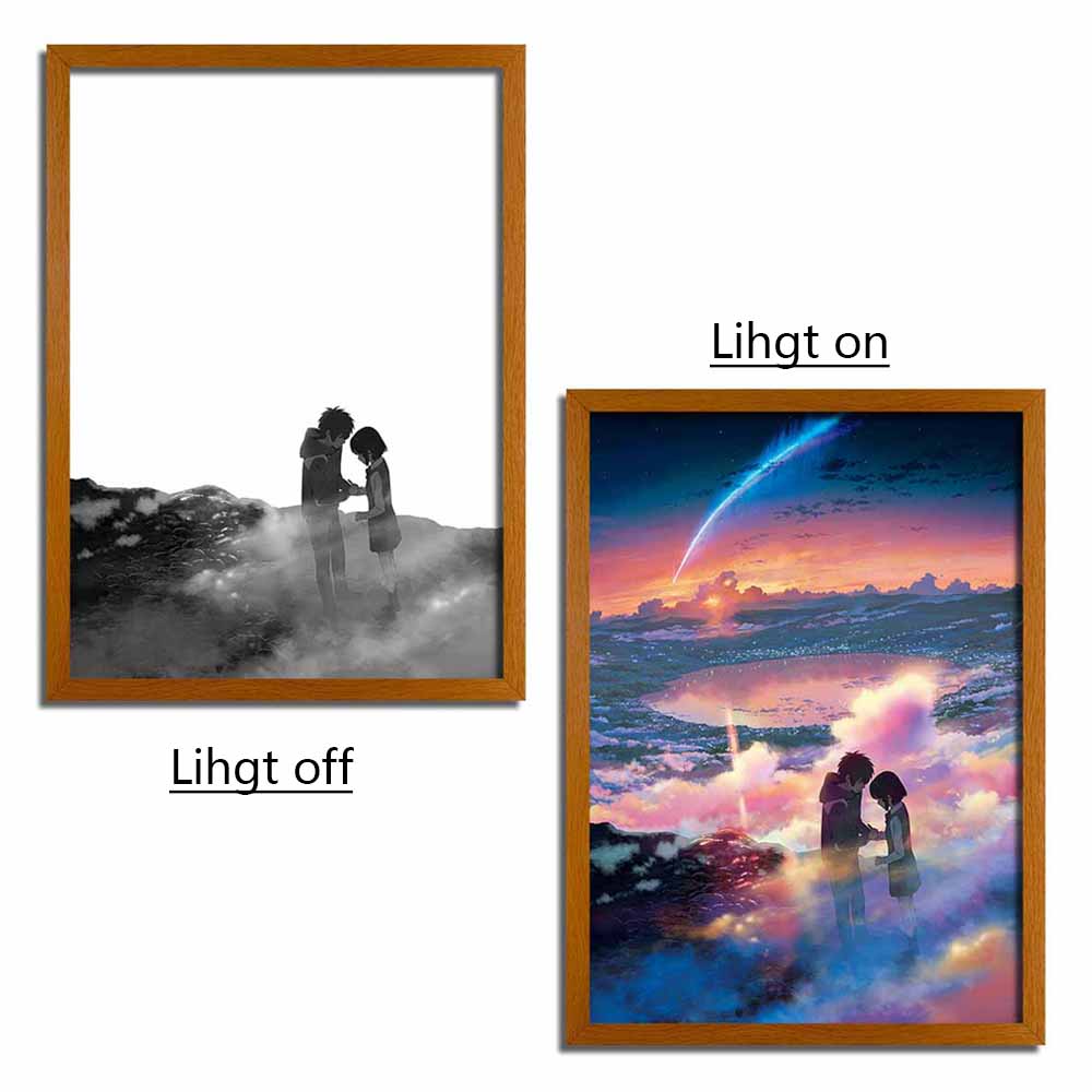 Your Name LED Light Up Painting - Glowing Frame Anime Art YN5