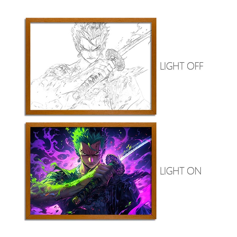 O.P Series LED Light Painting Anime Photo Frame Wall Art