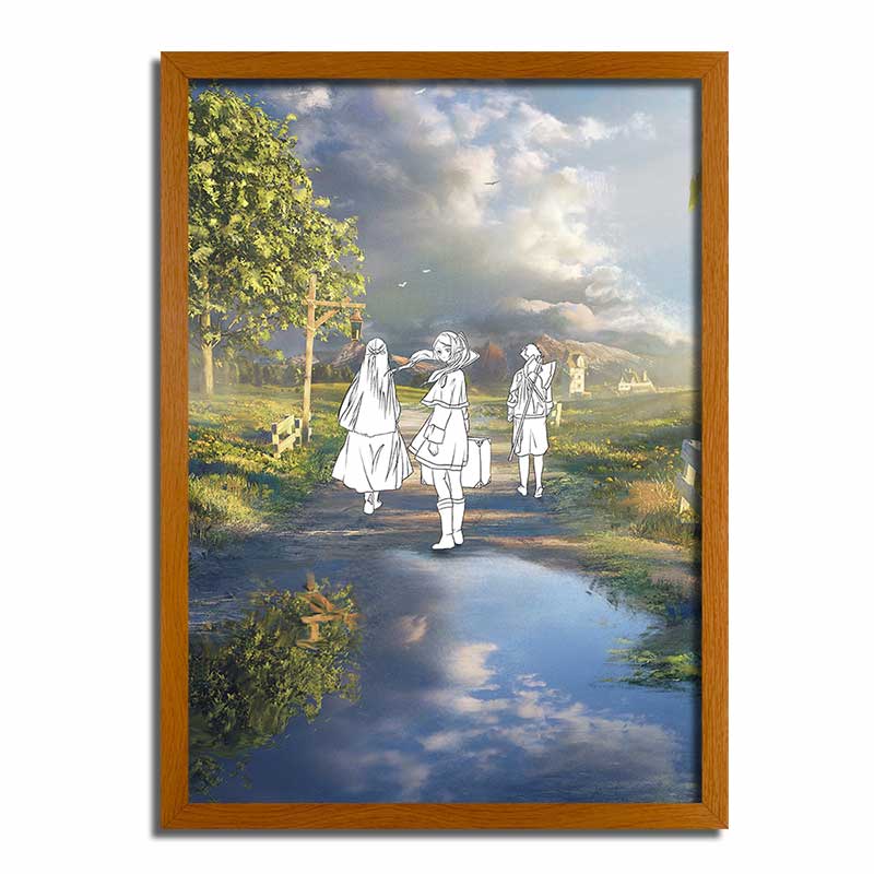 Frieren: Beyond Journey’s End Anime LED Light Up Painting - Glowing Frame