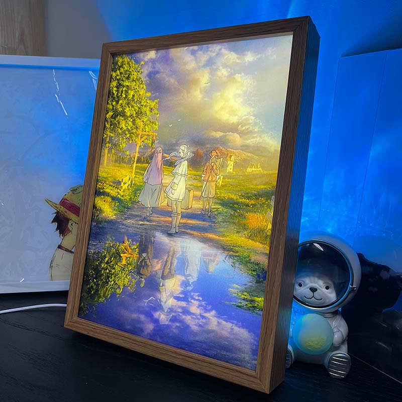 Frieren: Beyond Journey’s End Anime LED Light Up Painting - Glowing Frame