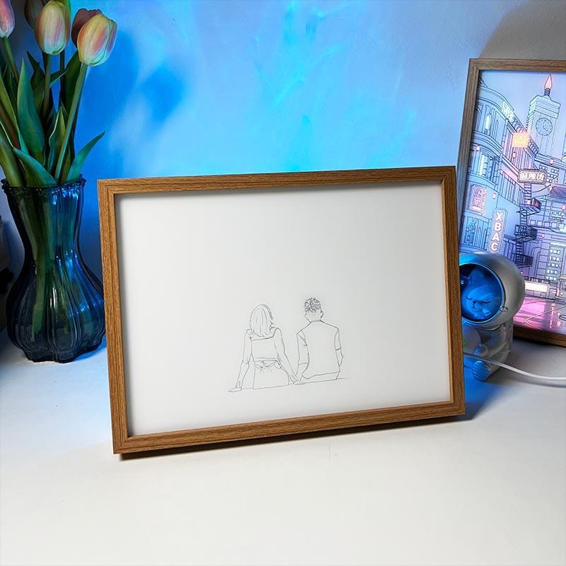 Arcane: League of Legends Jinx & Ekko LED Light Painting Photo Frame - BASESUNLight PaintingBasesunBASESUN